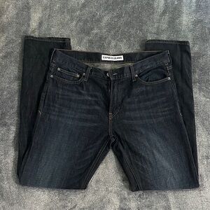 Express Men's Slim Straight Blue Jeans